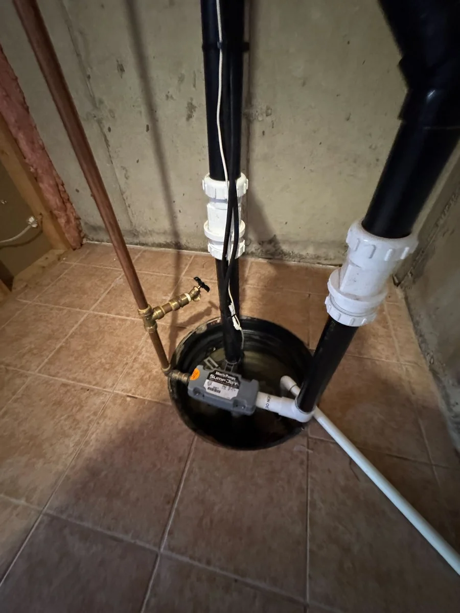 Basement drainage and sump pump service